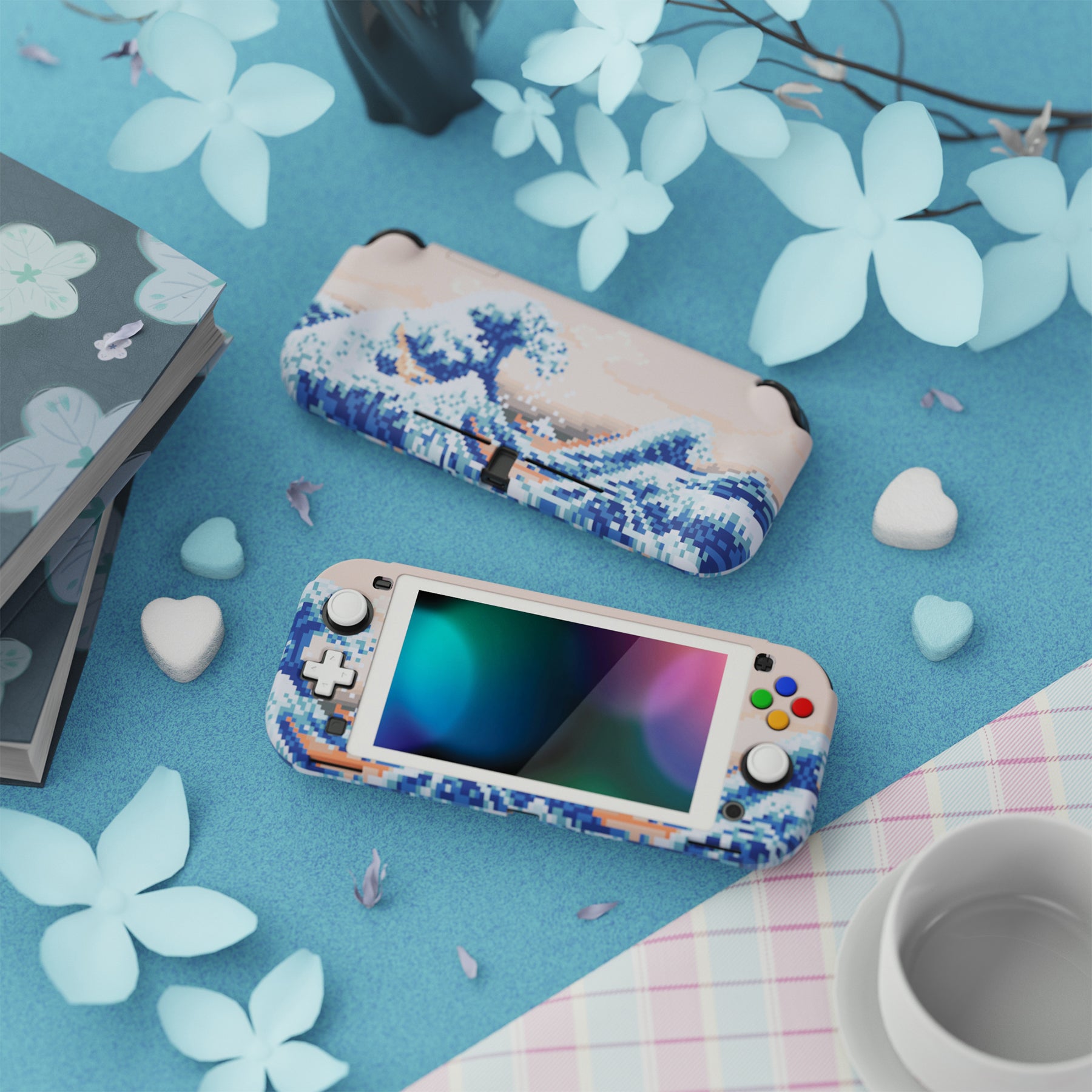 PlayVital ZealProtect Hard Shell Protective Case with Screen Protector & Thumb Grip Caps & Button Caps for NS Switch Lite - Crystal Dragon - PSLYR013 (Copy) playvital
