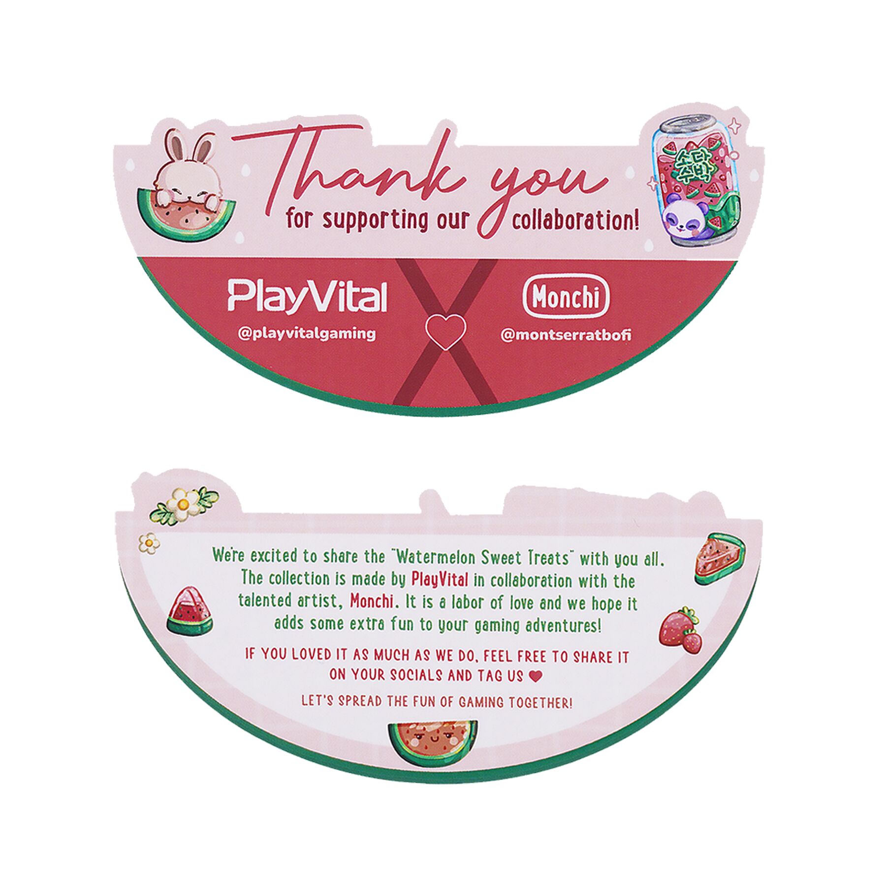 PlayVital Melon Sweeties Duo Thumbstick Caps for Switch & Switch Lite & Switch OLED PlayVital
