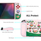 PlayVital ZealProtect Soft Protective Case with Thumb Grip Caps & ABXY Direction Button Caps for Switch OLED - Watermelon Sweet Treats - XSOYV6034 playvital