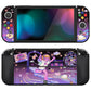 PlayVital ZealProtect Soft Protective Case for Switch OLED, Flexible Protector Joycon Grip Cover for Switch OLED with Thumb Grip Caps & ABXY Direction Button Caps - Dancing Notes - XSOYV6040 playvital