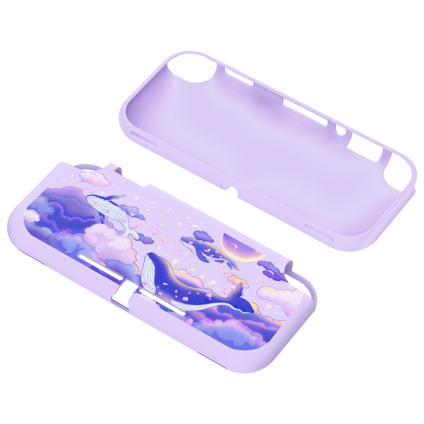 PlayVital Whale in Dream Custom Protective Case for NS Switch Lite, Soft TPU Slim Case Cover for NS Switch Lite - LTU6020 PlayVital