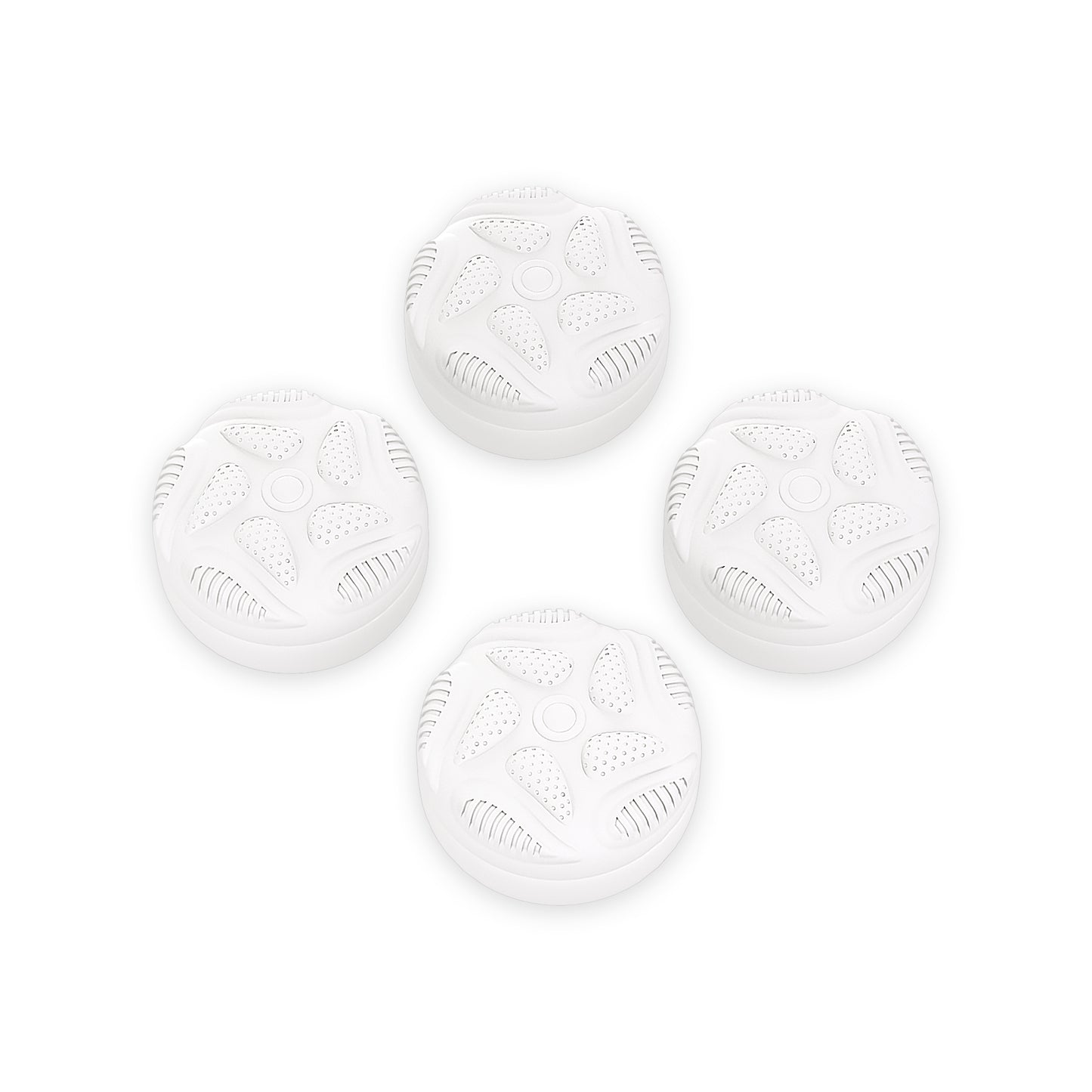 PlayVital Thumbs Cushion Caps Thumb Grips for ps5/4, Thumbstick Grip Cover for Xbox Series X/S, Thumb Grip Caps for Xbox One, Elite Series 2, for Switch Pro Controller - Raindrop Texture Design White - PJM3034 PlayVital