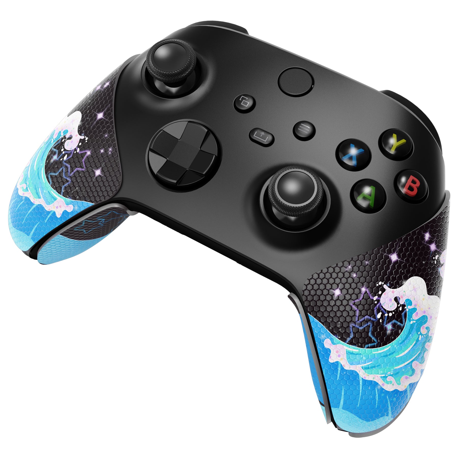 PlayVital Shimmering Waves Anti-Skid Sweat-Absorbent Controller Grip for Xbox Series X/S Controller, Professional Textured Soft Rubber Pads Handle Grips for Xbox Series X/S Controller - X3PJ032 PlayVital