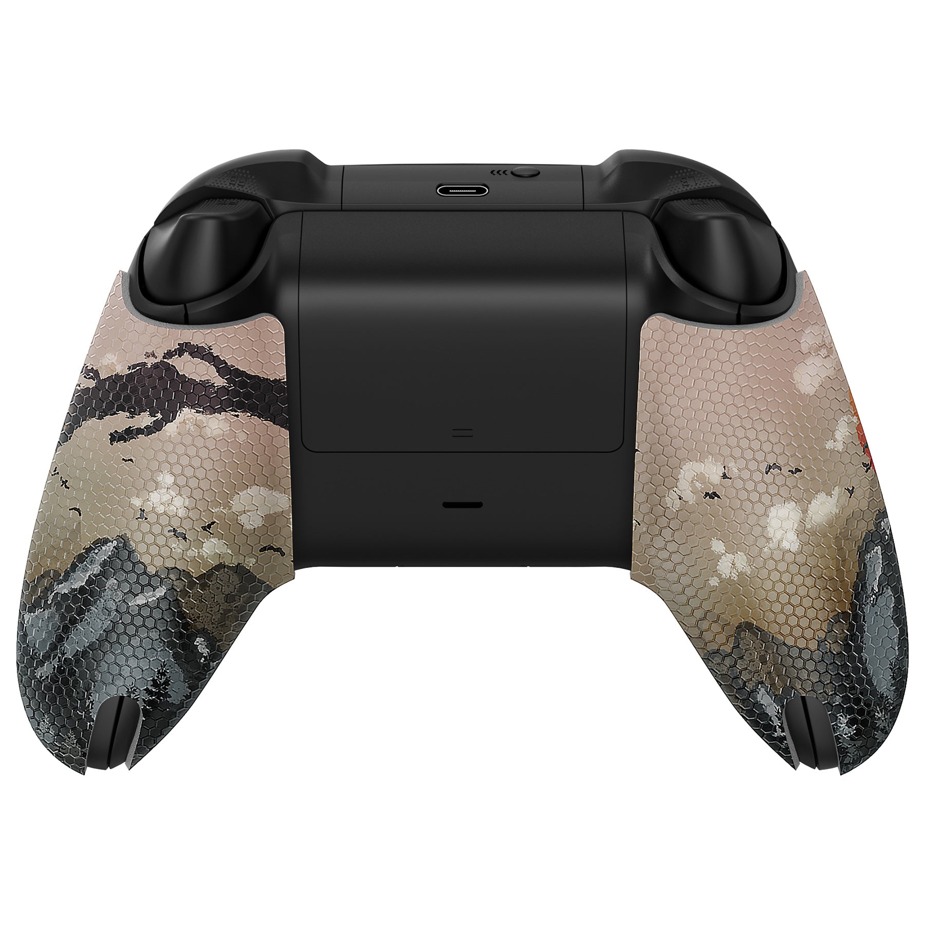 PlayVital Anti-Skid Sweat-Absorbent Controller Grip for Xbox Series X/S Controller, Professional Textured Soft Rubber Pads Handle Grips for Xbox Core Wireless Controller - View of Rising Sun - X3PJ033 PlayVital