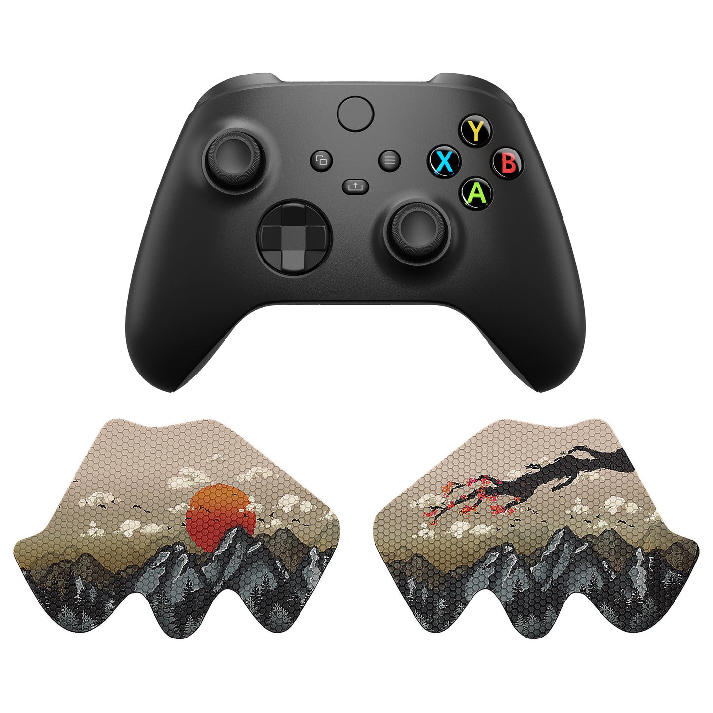 PlayVital View of Rising Sun Anti-Skid Sweat-Absorbent Controller Grip for Xbox Series X/S Controller, Professional Textured Soft Rubber Pads Handle Grips for Xbox Series X/S Controller - X3PJ033 PlayVital