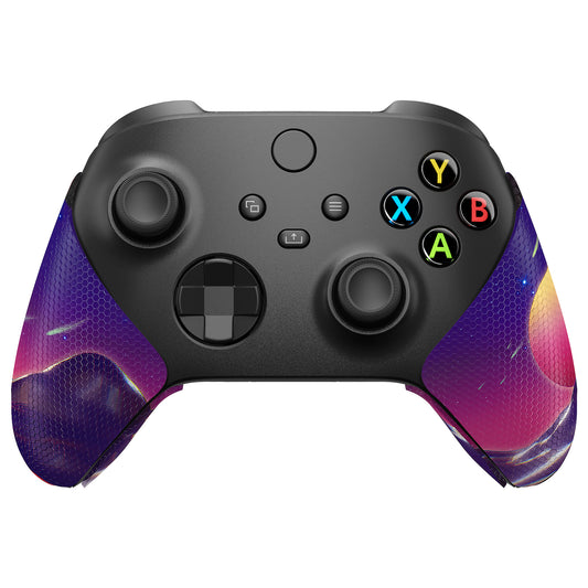 PlayVital Anti-Skid Sweat-Absorbent Controller Grip for Xbox Series X/S Controller, Professional Textured Soft Rubber Pads Handle Grips for Xbox Core Wireless Controller - The Cyber Moon - X3PJ035 PlayVital