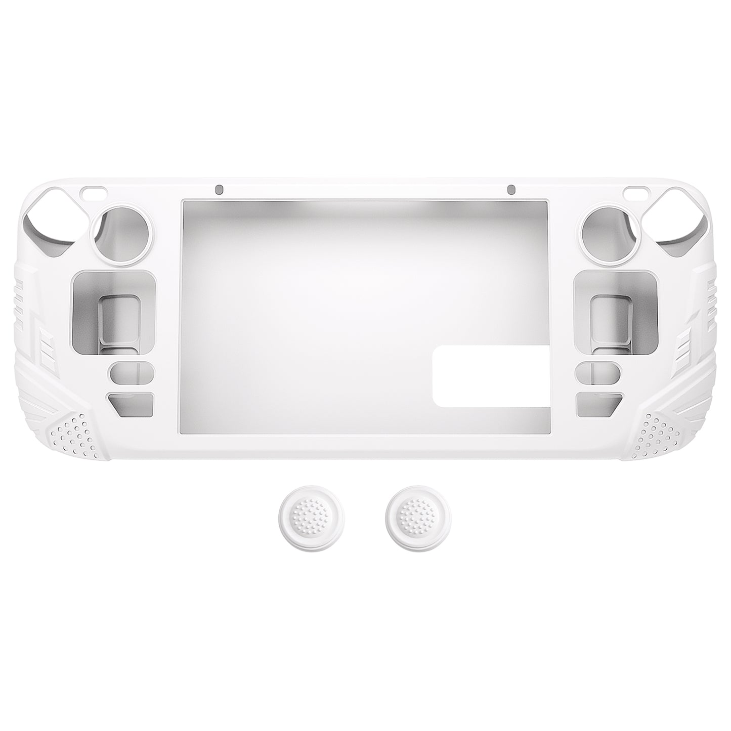 IINE Steam Deck Protective Case 9 in 1 Full Protection,Soft Silicone  Material Shockproof Case,White
