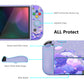 PlayVital ZealProtect Soft Protective Case for Switch OLED, Flexible Protector Joycon Grip Cover for Switch OLED with Thumb Grip Caps & ABXY Direction Button Caps - Whale in Dream - XSOYV6025 playvital