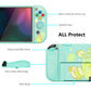 PlayVital ZealProtect Soft Protective Case for Switch OLED, Flexible Protector Joycon Grip Cover for Switch OLED with Thumb Grip Caps & ABXY Direction Button Caps - Lemonade Kitty - XSOYV6037 playvital