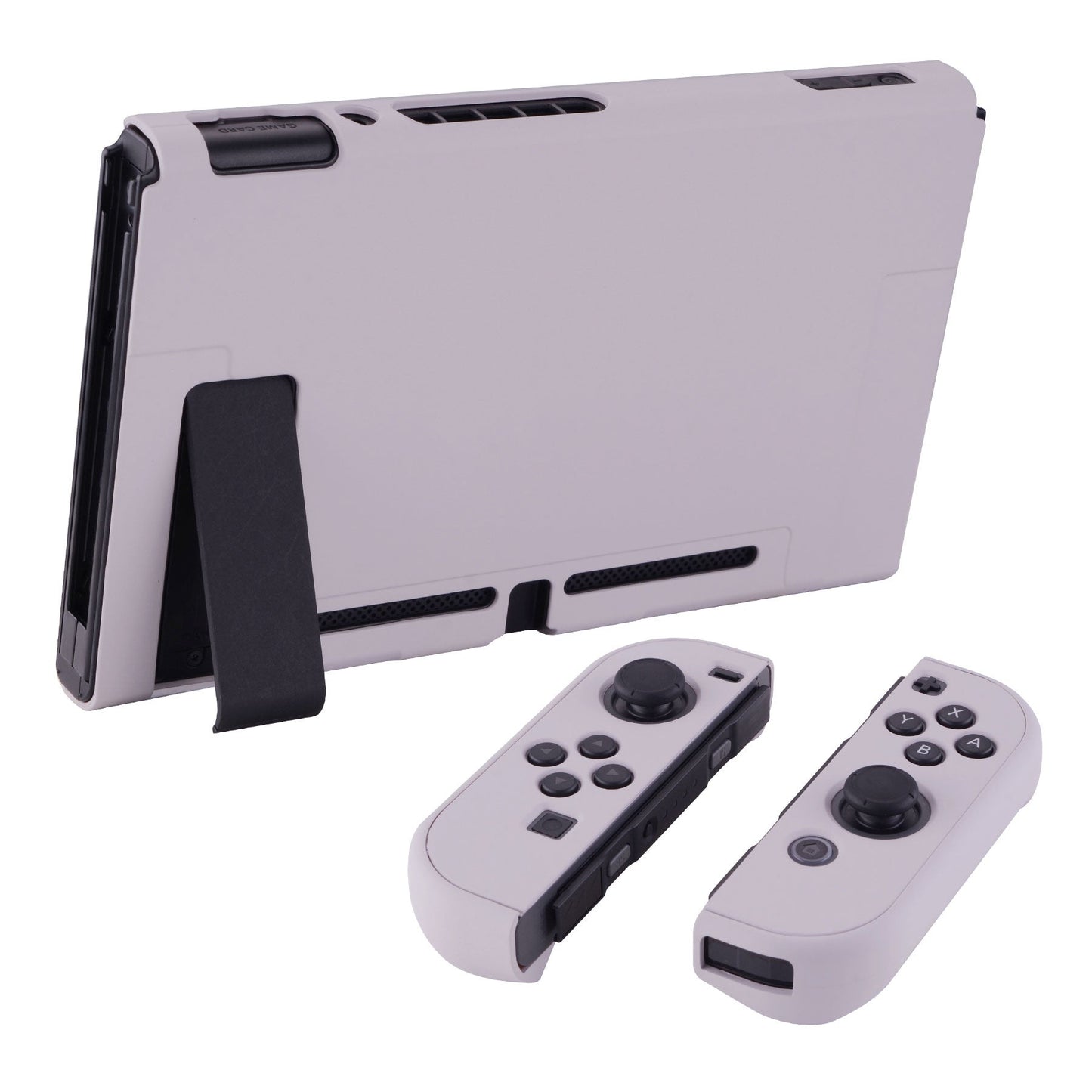 PlayVital Rhapsody Violet Back Cover for Nintendo Switch Console, NS Joycon Handheld Controller Separable Protector Hard Shell, Soft Touch Customized Dockable Protective Case for Nintendo Switch - NTP301 PlayVital