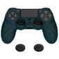PlayVital Guardian Edition Racing Green Ergonomic Soft Anti-Slip Controller Silicone Case Cover for ps4, Rubber Protector Skins with black Joystick Caps for PS4 Slim PS4 Pro Controller - P4CC0062 playvital