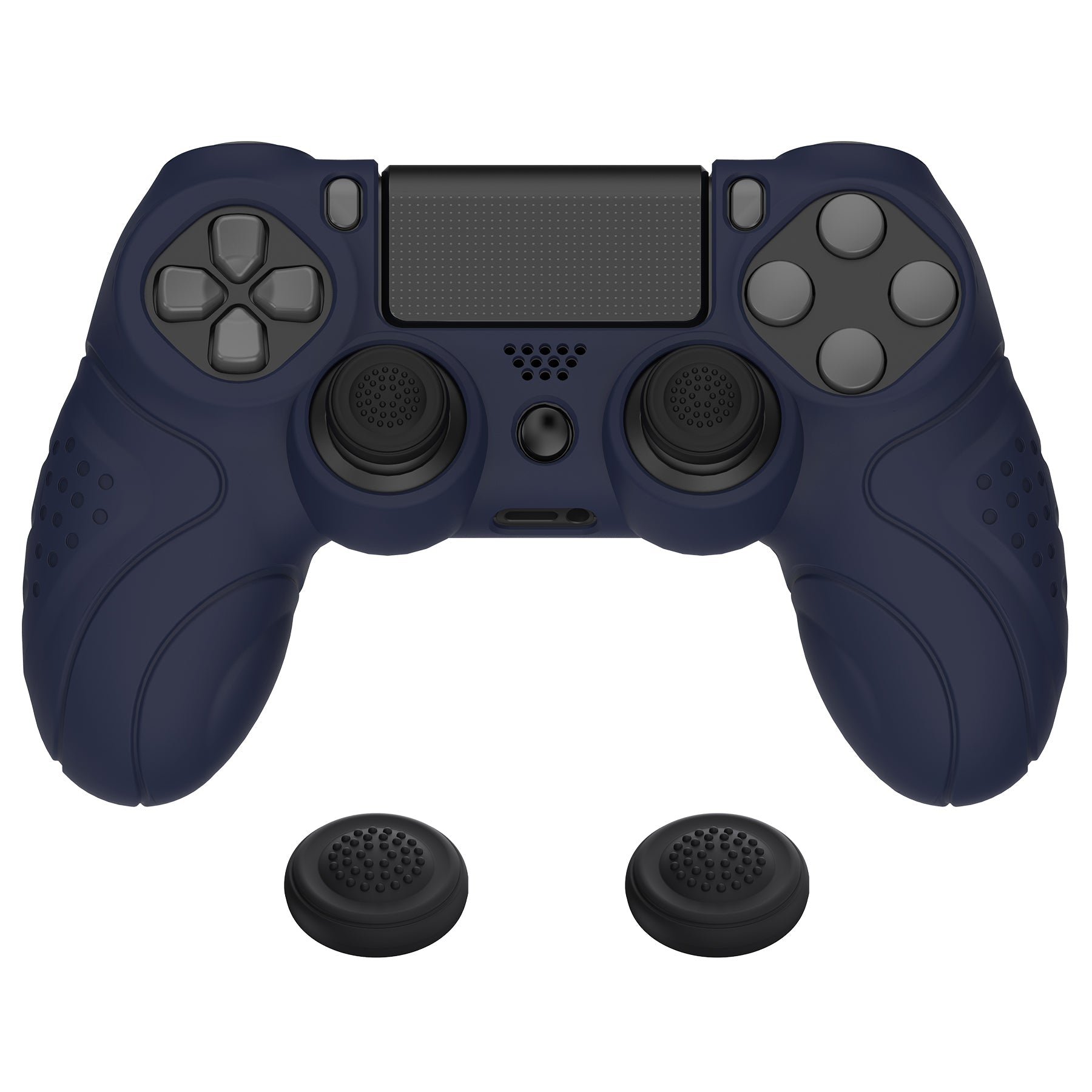 PlayVital PS4 Controller Midnight Blue Anti-Slip Silicone Case 