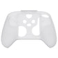 PlayVital Transparent Clear White Pure Series Anti-Slip Silicone Cover Skin for Xbox Series X/S Controller, Soft Rubber Case Protector for Xbox Series X/S Controller with Clear White Thumb Grip Caps - BLX3016 PlayVital