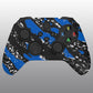 PlayVital Water Transfer Printing Blue Splash Pattern Silicone Cover Skin for Xbox Series X/S Controller, Soft Rubber Case Protector for Xbox Series X/S, Xbox Core Controller wtih 6 Thumb Grip Caps - BLX3019 PlayVital
