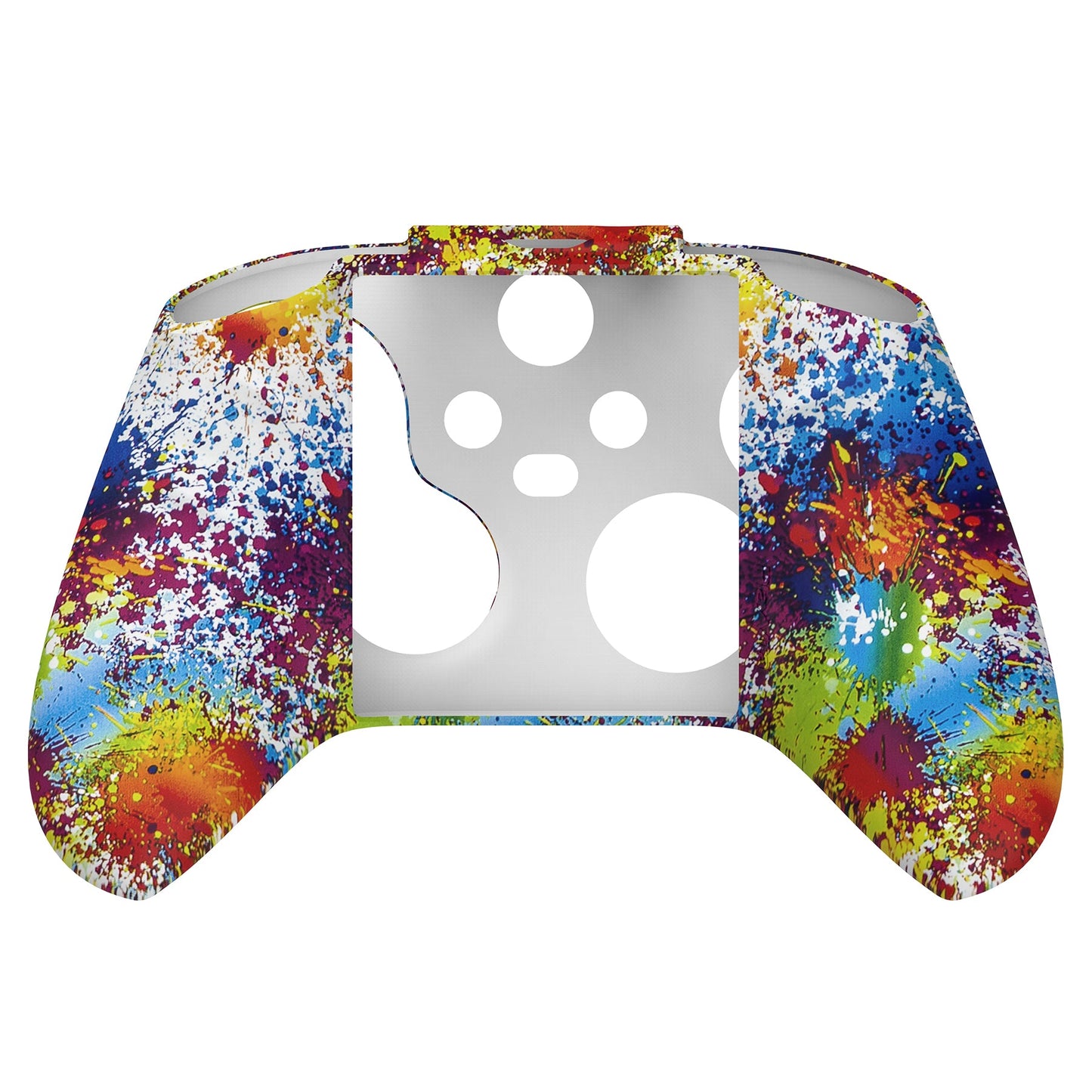 PlayVital Water Transfer Printing Colorful Splash Pattern Silicone Cover Skin for Xbox Series X/S Controller, Soft Rubber Case Protector for Xbox Series X/S, Xbox Core Controller wtih 6 Thumb Grip Caps - BLX3021 PlayVital