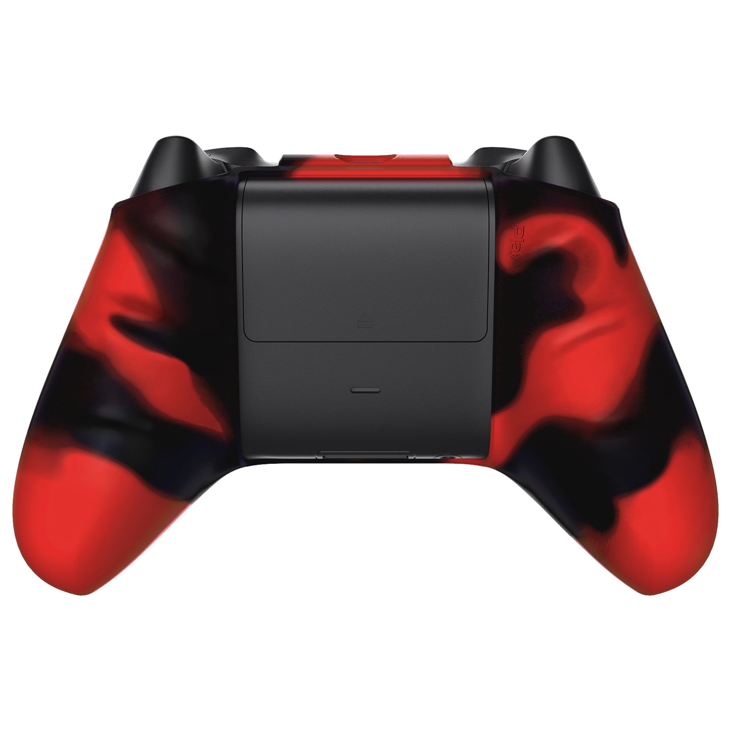 PlayVital Camouflage Soft Anti-Slip Silicone Cover for Xbox Series X Controller, Rubber Case Protector for Xbox Series S Controller with Black Thumb Grip Caps - Red & Black - BLX3024 PlayVital