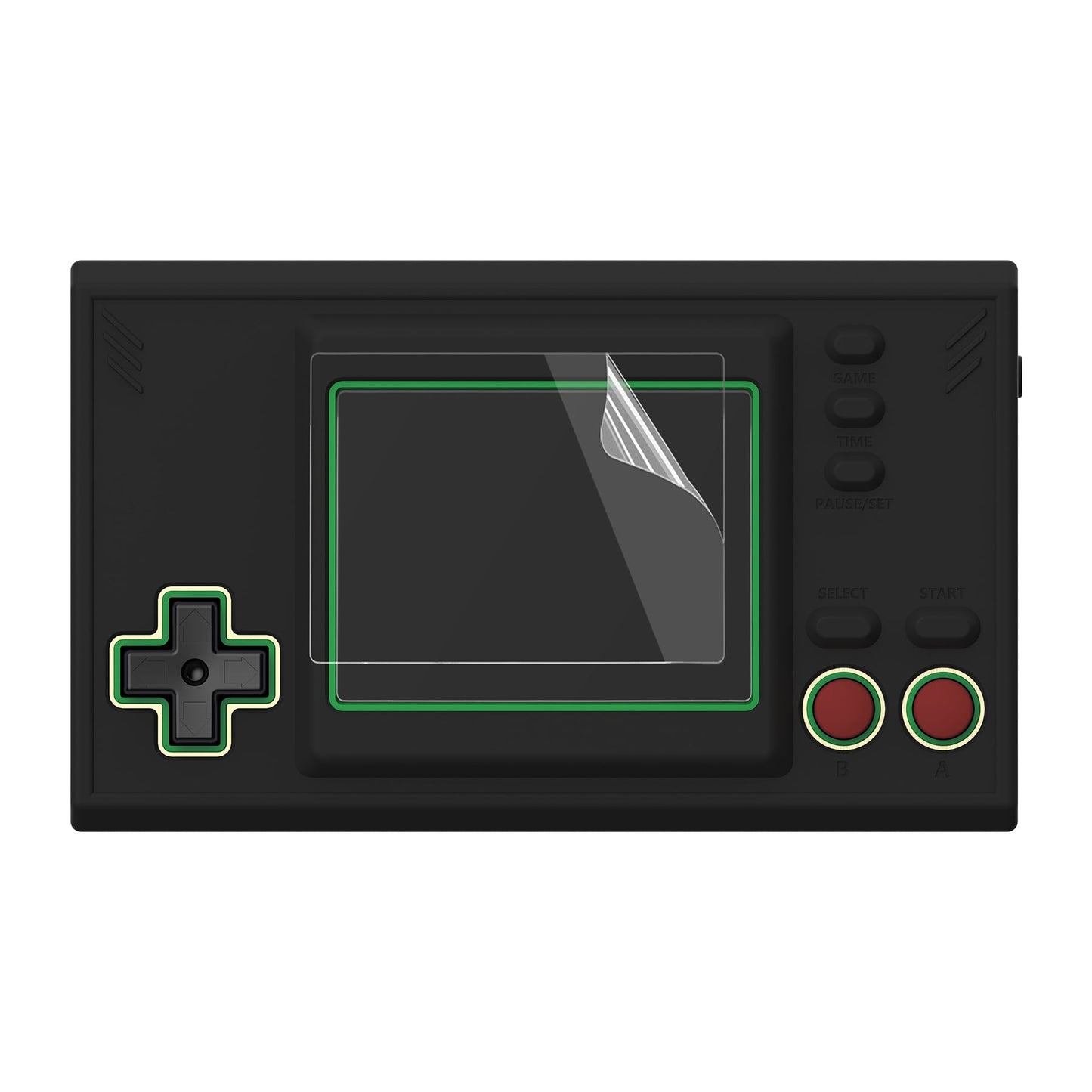 PlayVital Black Silicone Cover Protective Case Skin for Game & Watch: The Legend of Zelda with 2 Pcs Screen Protectors - GWS002 PlayVital