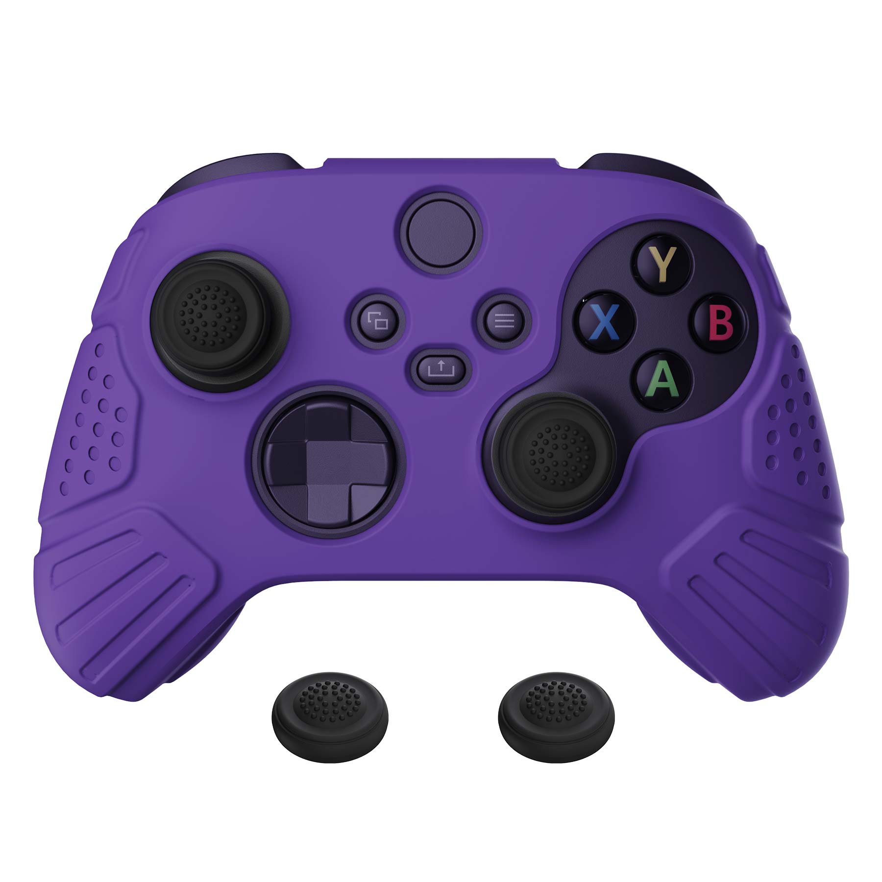 PlayVital Guardian Edition Purple Ergonomic Soft Anti-slip Controller Silicone Case Cover, Rubber Protector Skins with Black Joystick Caps for Xbox Series S and Xbox Series X Controller - HCX3007 PlayVital