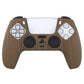PlayVital Water Transfer Printing Wood Grain Patterned Anti-Slip Silicone Cover Skin Soft Rubber Case Protector for PS5 Controller with 6 Thumb Grip Caps - KOPF020 PlayVital