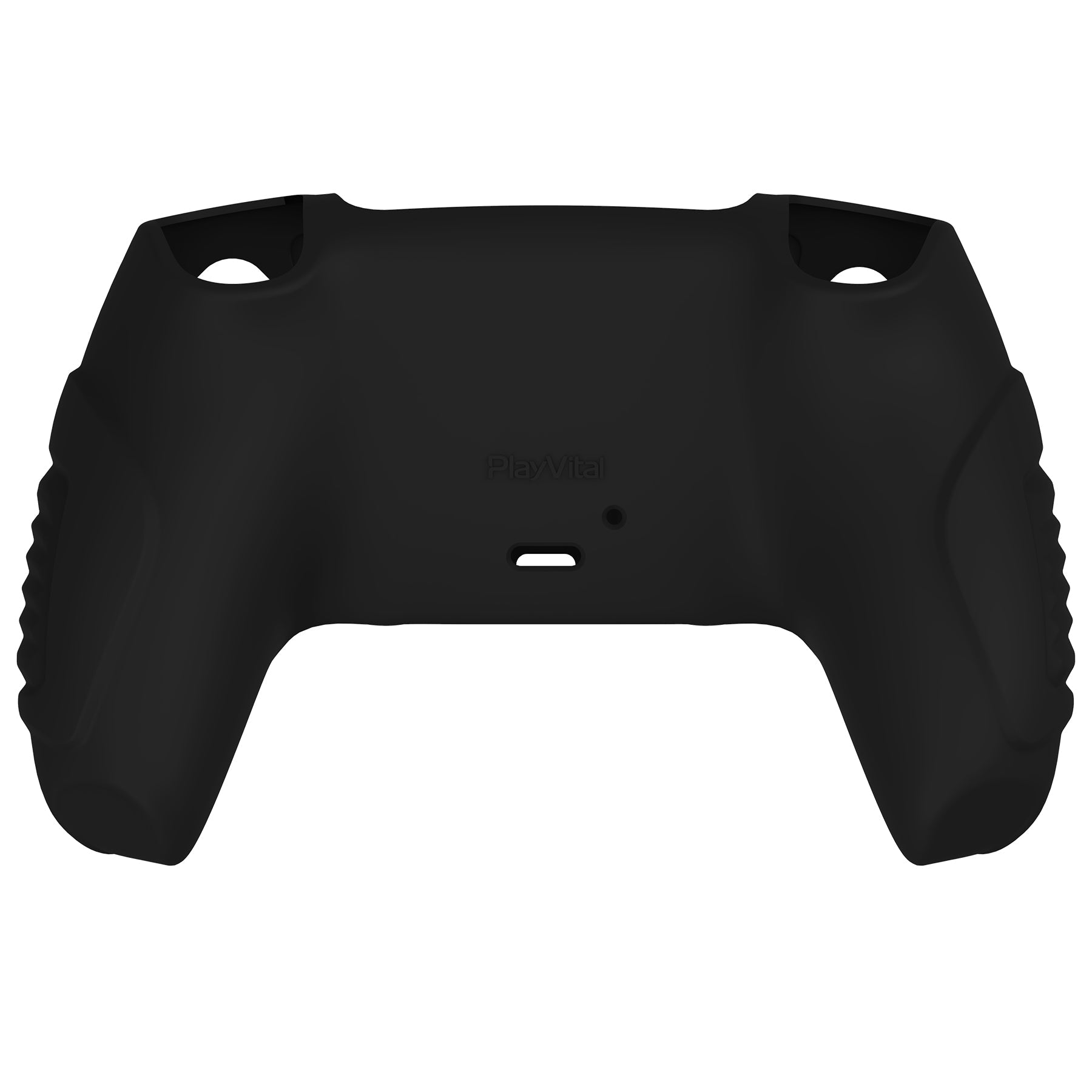 PlayVital Raging Warrior Edition Black Controller Protective Case Cover for PS5, Anti-slip Rubber Protector for PS5 Wireless Controller, Soft Silicone Skin for PS5 Controller with Thumbstick Cap - KZPF001 PlayVital