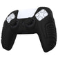 PlayVital Raging Warrior Edition Black Controller Protective Case Cover for PS5, Anti-slip Rubber Protector for PS5 Wireless Controller, Soft Silicone Skin for PS5 Controller with Thumbstick Cap - KZPF001 PlayVital