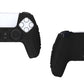 PlayVital Raging Warrior Edition Black Controller Protective Case Cover for PS5, Anti-slip Rubber Protector for PS5 Wireless Controller, Soft Silicone Skin for PS5 Controller with Thumbstick Cap - KZPF001 PlayVital