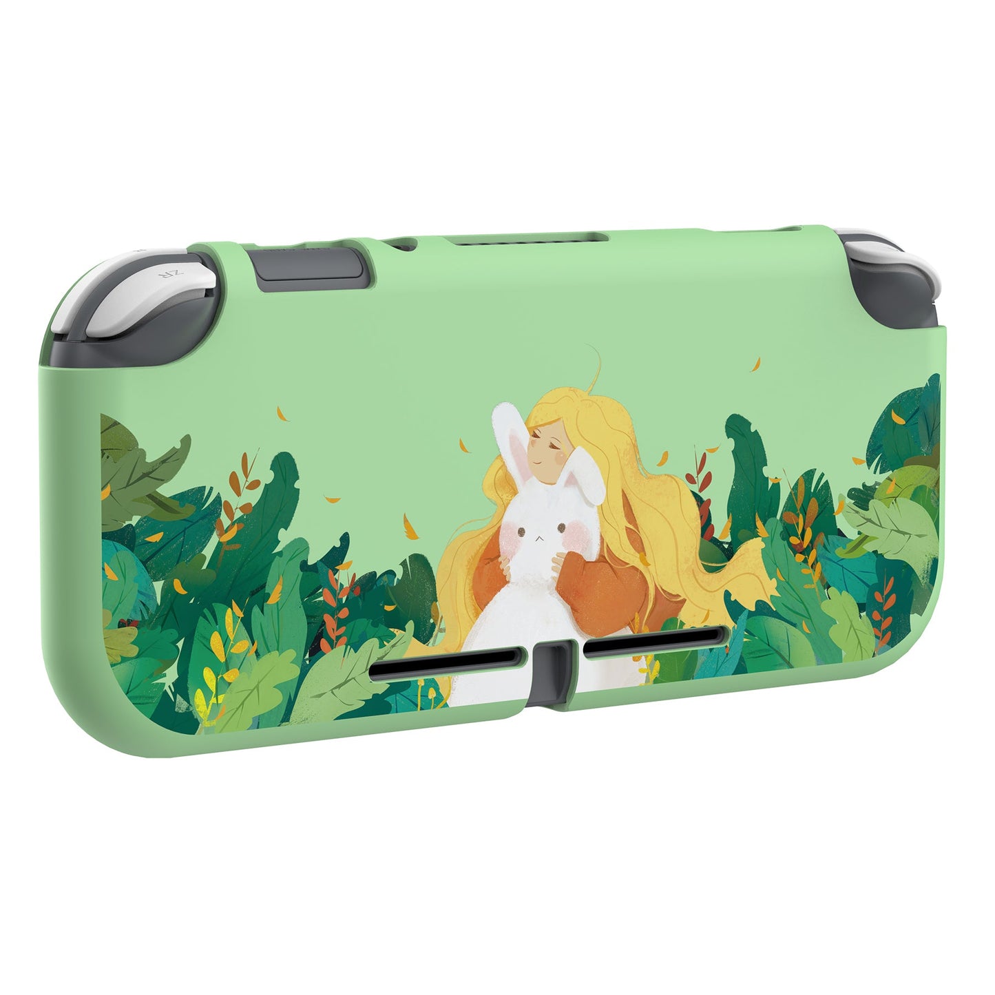 PlayVital Rabbit & Girl Custom Protective Case for NS Switch Lite, Soft TPU Slim Case Cover for NS Switch Lite - LTU6003 PlayVital