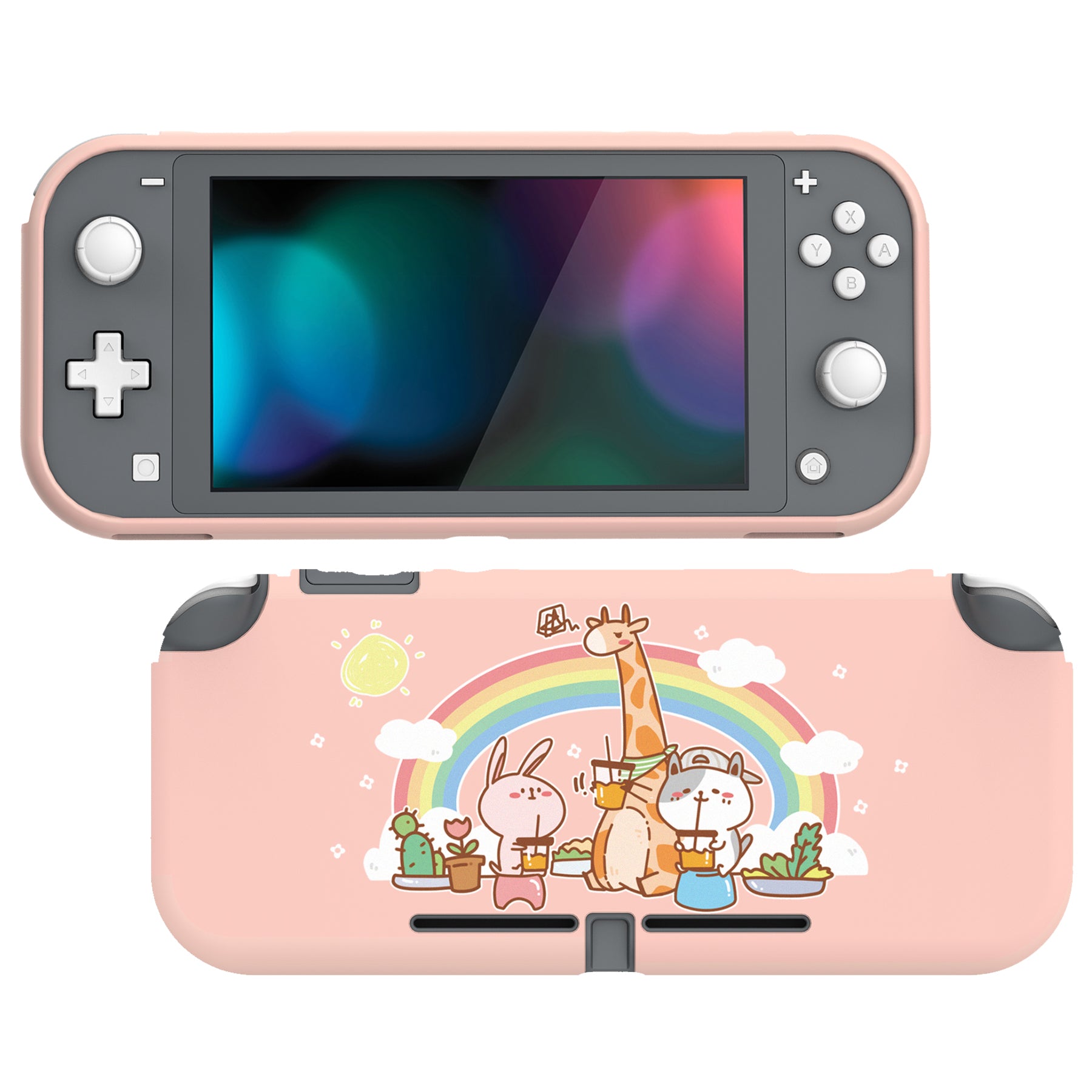 PlayVital Nintendo Switch Lite Custom Protective Case - Animals Party