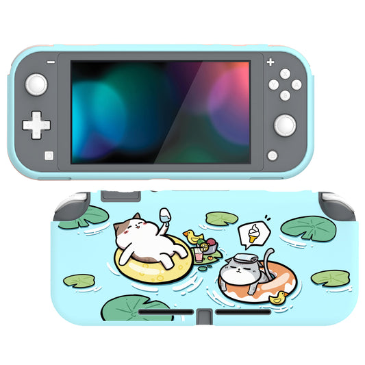 PlayVital Pool Party Kitten Custom Protective Case for NS Switch Lite, Soft TPU Slim Case Cover for NS Switch Lite - LTU6007 PlayVital