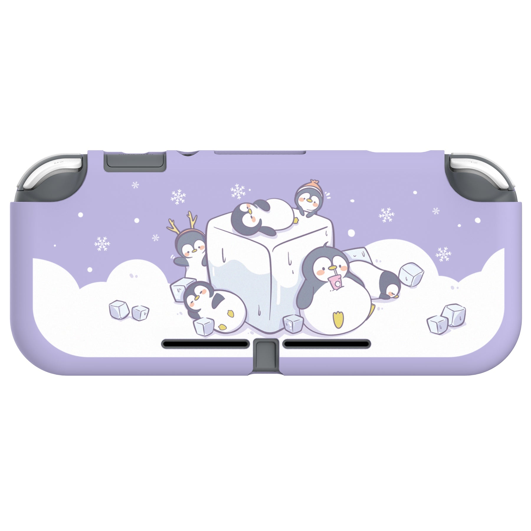 PlayVital Icy Cube Penguin Custom Protective Case for NS Switch Lite, Soft TPU Slim Case Cover for NS Switch Lite - LTU6009 PlayVital