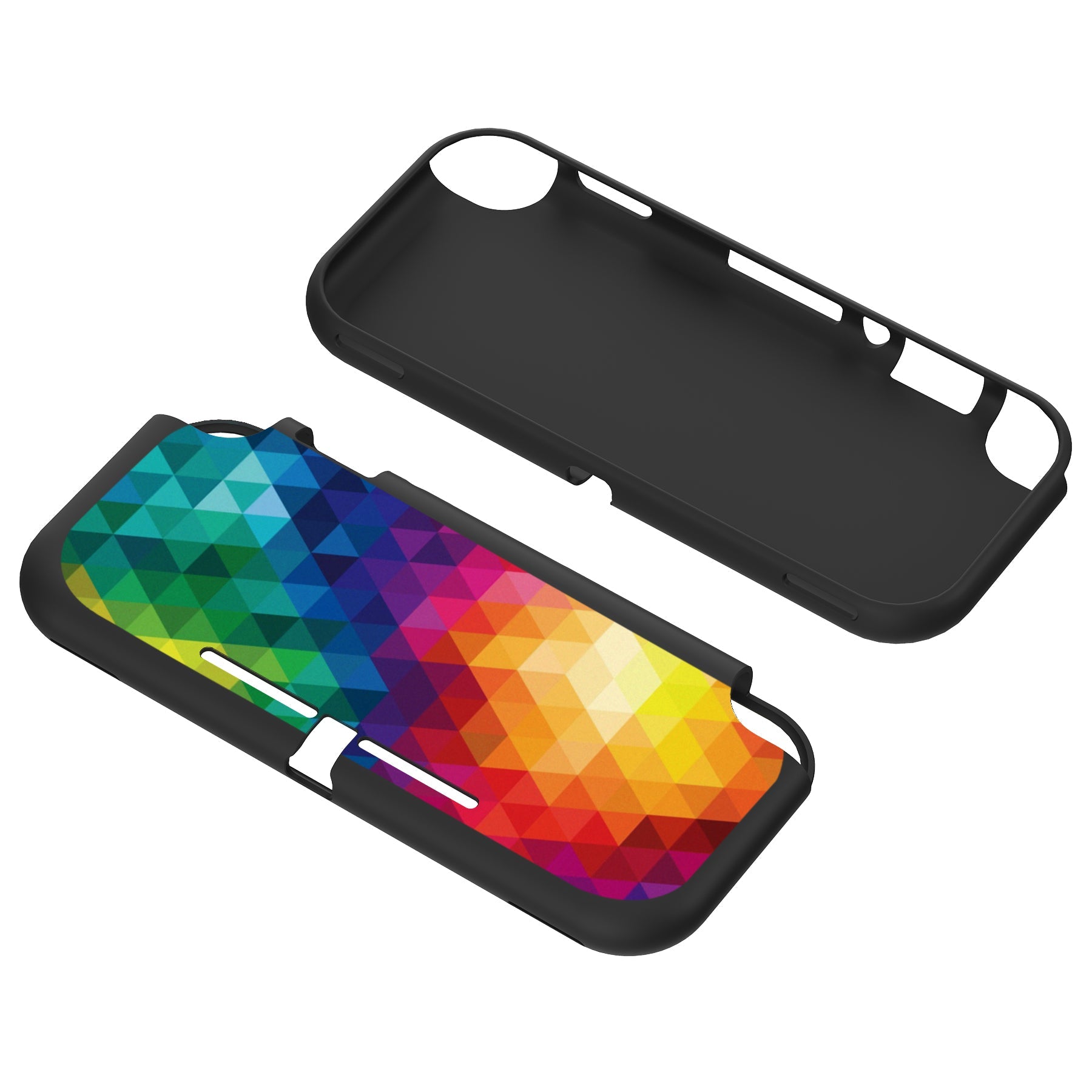 PlayVital Soft TPU Slim Protective Case for Nintendo Switch Lite - Colorful  Triangle