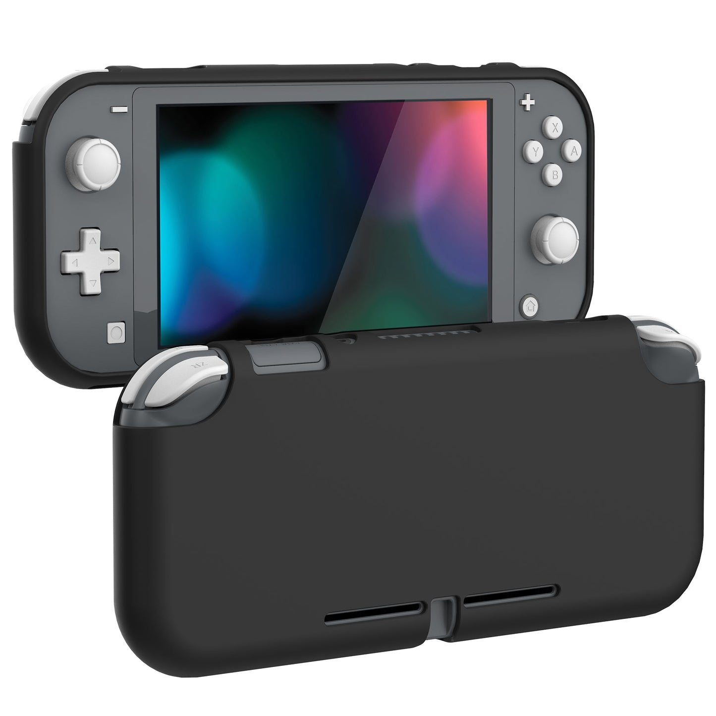 PlayVital Black Custom Protective Case for Nintendo Switch Lite, Soft TPU Slim Case Cover for Nintendo Switch Lite- LTU6016 PlayVital