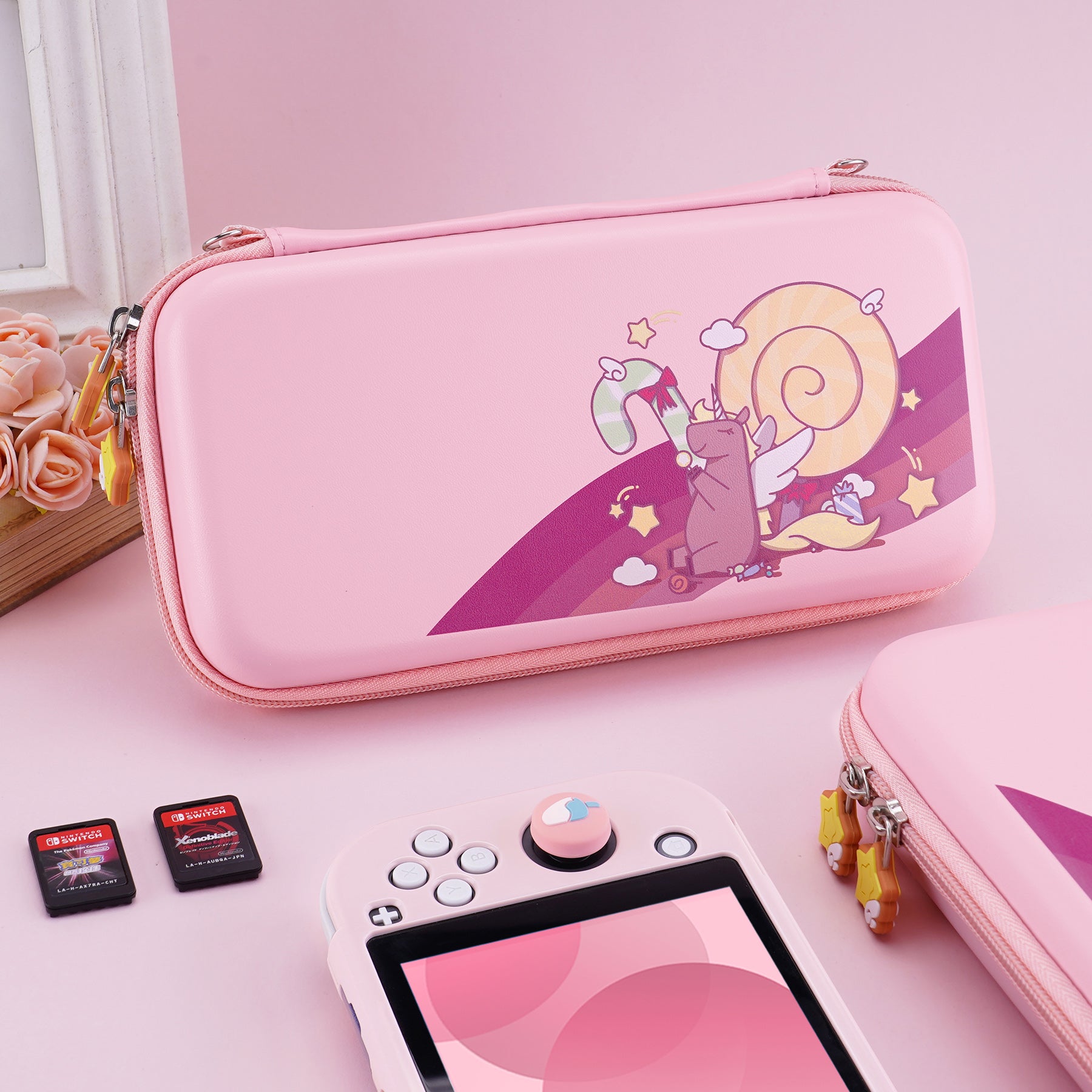 Switch lite on sale pink case