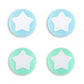 PlayVital Star Design Cute Switch Thumb Grip Caps, Heaven Blue & Mint Green Joystick Caps for Nintendo Switch Lite, Silicone Analog Cover for Switch OLED Joycon Thumb Stick Grips for Joy-Con Controller - NJM1002 PlayVital