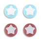 PlayVital Star Design Cute Switch Thumb Grip Caps, Indian Red & Heaven Blue Joystick Caps for Nintendo Switch Lite, Silicone Analog Cover for Switch OLED Joycon Thumb Stick Grips for Joy-Con Controller - NJM1008 PlayVital