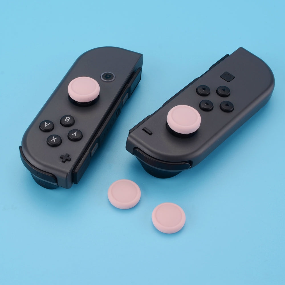 PlayVital Switch Joystick Caps, Switch Lite Thumb Stick Caps, Silicone Analog Cover for Switch OLED Joycon Thumb Grip Rocker Caps for Nintendo Switch Joy-Con Controller & Switch Lite & Switch OLED, 4 Pcs Cherry Blossoms - NJM1011 PlayVital