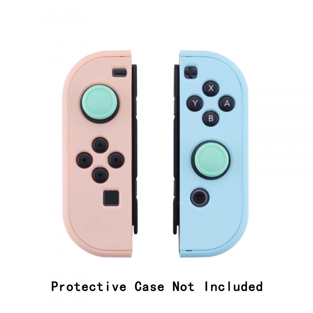 PlayVital Switch Joystick Caps, Switch Lite Thumb Stick Caps, Silicone Analog Cover for Switch OLED Joycon Thumb Grip Rocker Caps for Nintendo Switch Joy-Con Controller & Switch Lite & Switch OLED, 4 Pcs Mint Green - NJM1013 PlayVital