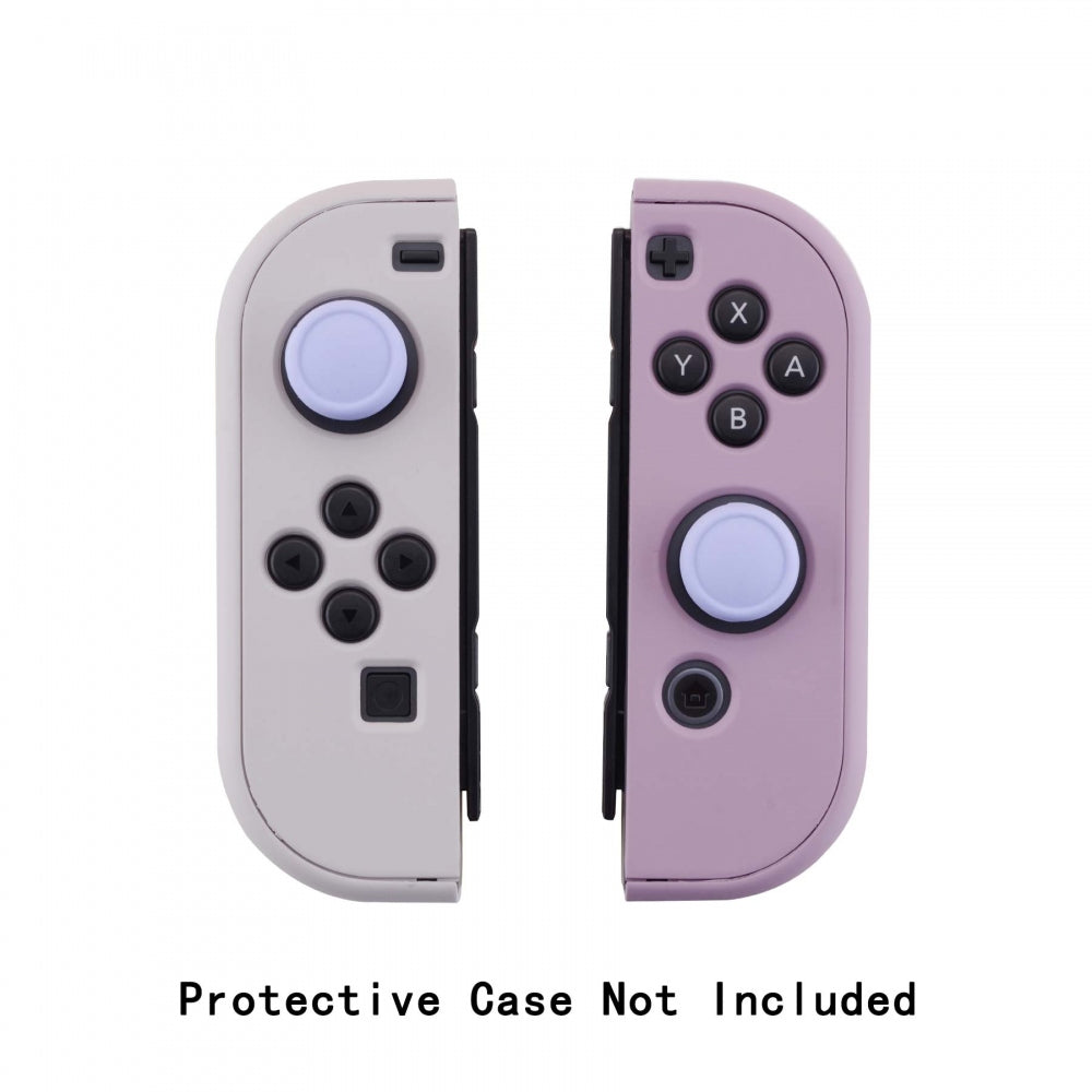 PlayVital Switch Joystick Caps, Switch Lite Thumb Stick Caps, Silicone Analog Cover for Switch OLED Joycon Thumb Grip Rocker Caps for Nintendo Switch Joy-Con Controller & Switch Lite & Switch OLED, 4 Pcs Light Violet- NJM1014 PlayVital