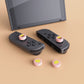 PlayVital Cheese & Pudding Cute Switch Thumb Grip Caps, Joystick Caps for Nintendo Switch Lite, Silicone Analog Cover Thumbstick Grips for Switch OLED Joycon - Pale Red - NJM1098 playvital