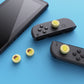 PlayVital Cheese & Pudding Cute Switch Thumb Grip Caps, Joystick Caps for Nintendo Switch Lite, Silicone Analog Cover Thumbstick Grips for Switch OLED Joycon - Cream Yellow - NJM1101 playvital