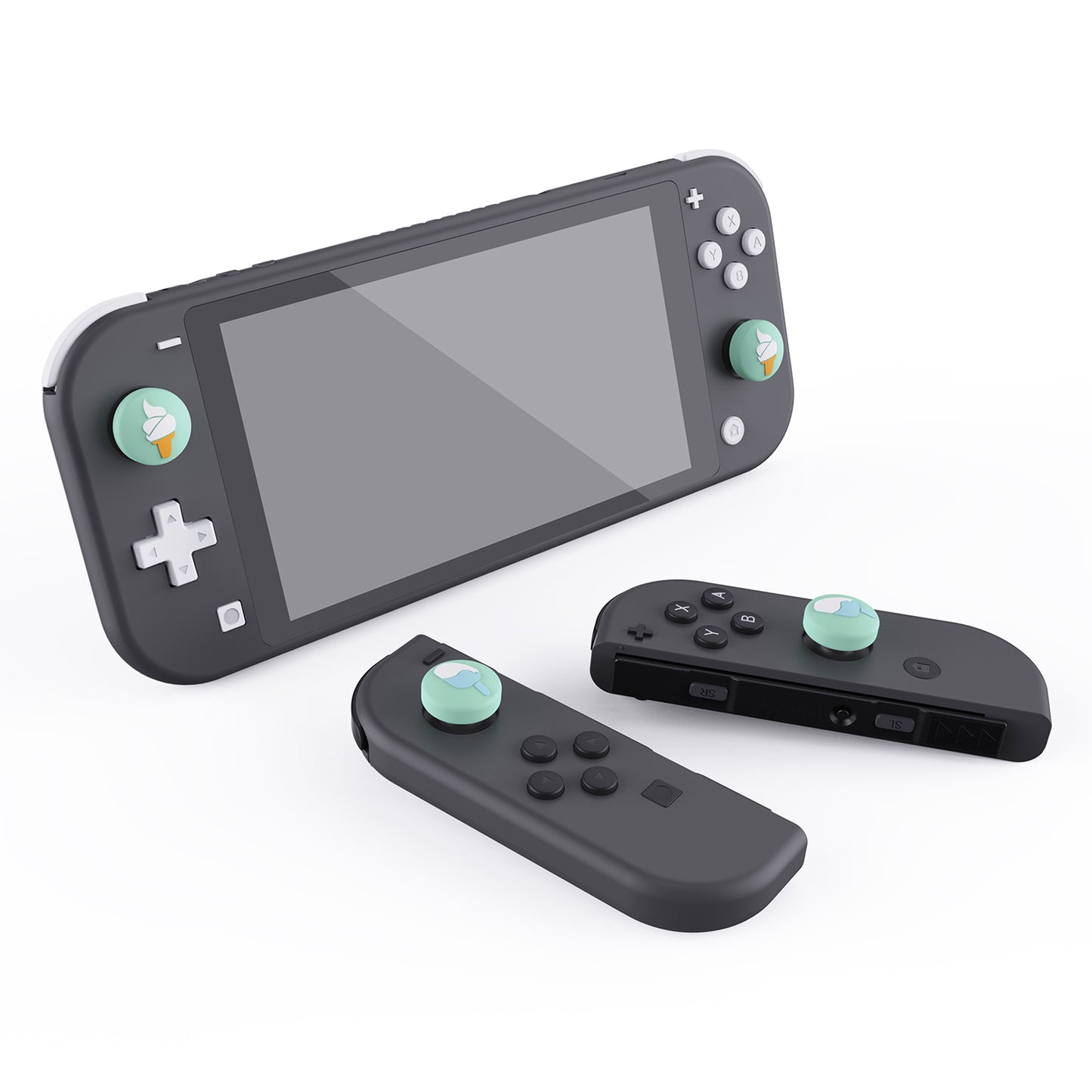 PlayVital Ice Cream Cute Switch Thumb Grip Caps, Joystick Caps for Nintendo Switch Lite, Silicone Analog Cover Thumbstick Grips for Switch OLED Joycon - Seafoam Green - NJM1103 playvital