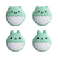 PlayVital Rabbit & Squirrel Cute Thumb Grip Caps for Nintendo Switch, Joystick Caps for Nintendo Switch Lite, Analog Cover Thumbstick Grips for OLED Joycon - Seafoam Green - NJM1118 playvital