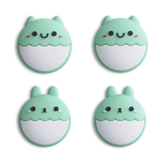 PlayVital Rabbit & Squirrel Cute Thumb Grip Caps for Nintendo Switch, Joystick Caps for Nintendo Switch Lite, Analog Cover Thumbstick Grips for OLED Joycon - Seafoam Green - NJM1118 playvital