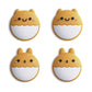PlayVital Rabbit & Squirrel Cute Thumb Grip Caps for Nintendo Switch, Joystick Caps for Nintendo Switch Lite, Analog Cover Thumbstick Grips for OLED Joycon - Caution Yellow - NJM1121 playvital