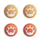 PlayVital Cat Paw Cute Switch Thumb Grip Caps, Joystick Caps for Nintendo Switch Lite, Silicone Analog Cover Thumb Stick Grips for Joy-Con Controller - Caution Yellow & Orange - NJM1127 playvital
