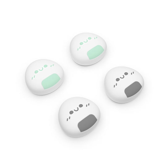 PlayVital Onigiri Joystick Caps for NS Switch, Thumbstick Caps for NS Switch Lite, Analog Cover for NS Switch OLED Joycon Thumb Grip Caps for NS Switch & NS Switch Lite & NS Switch OLED - Gray & Seafoam Green - NJM1156 playvital