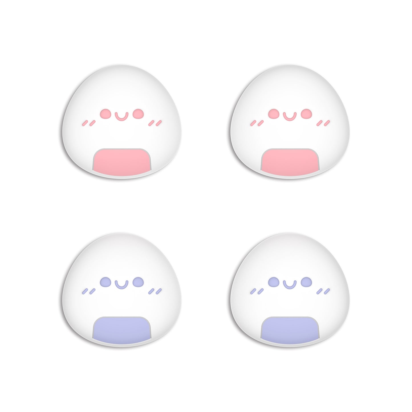 PlayVital Onigiri Joystick Caps for NS Switch, Thumbstick Caps for NS Switch Lite, Analog Cover for NS Switch OLED Joycon Thumb Grip Caps for NS Switch & NS Switch Lite & NS Switch OLED - Light Violet & Pink - NJM1157 playvital