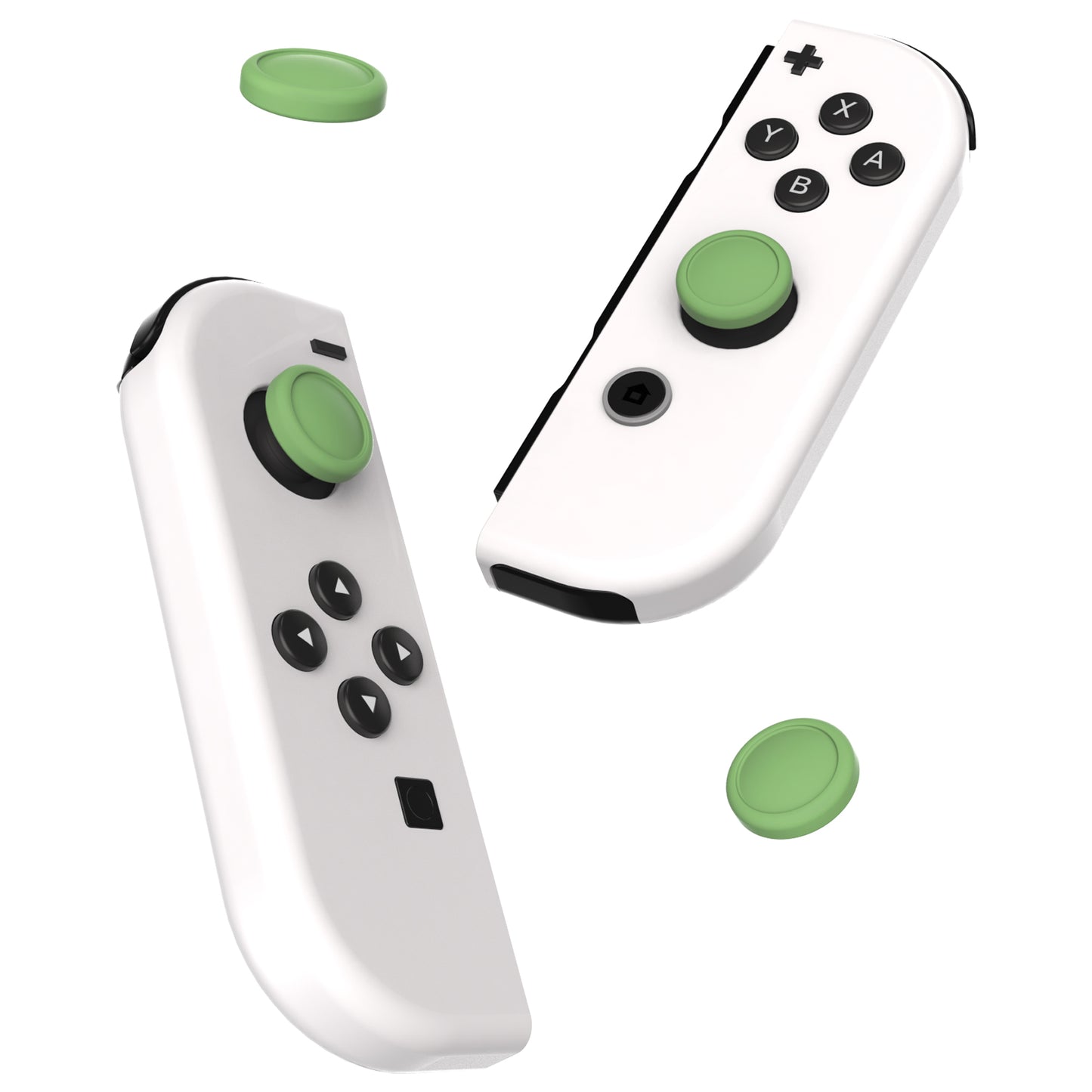 PlayVital Joystick Caps for NS, Thumbstick Caps for Switch Lite, Silicone Analog Cover for Switch OLED Joycon Thumb Grip Rocker Caps for Switch & Switch Lite & Switch OLED - Matcha Green - NJM1166 PlayVital