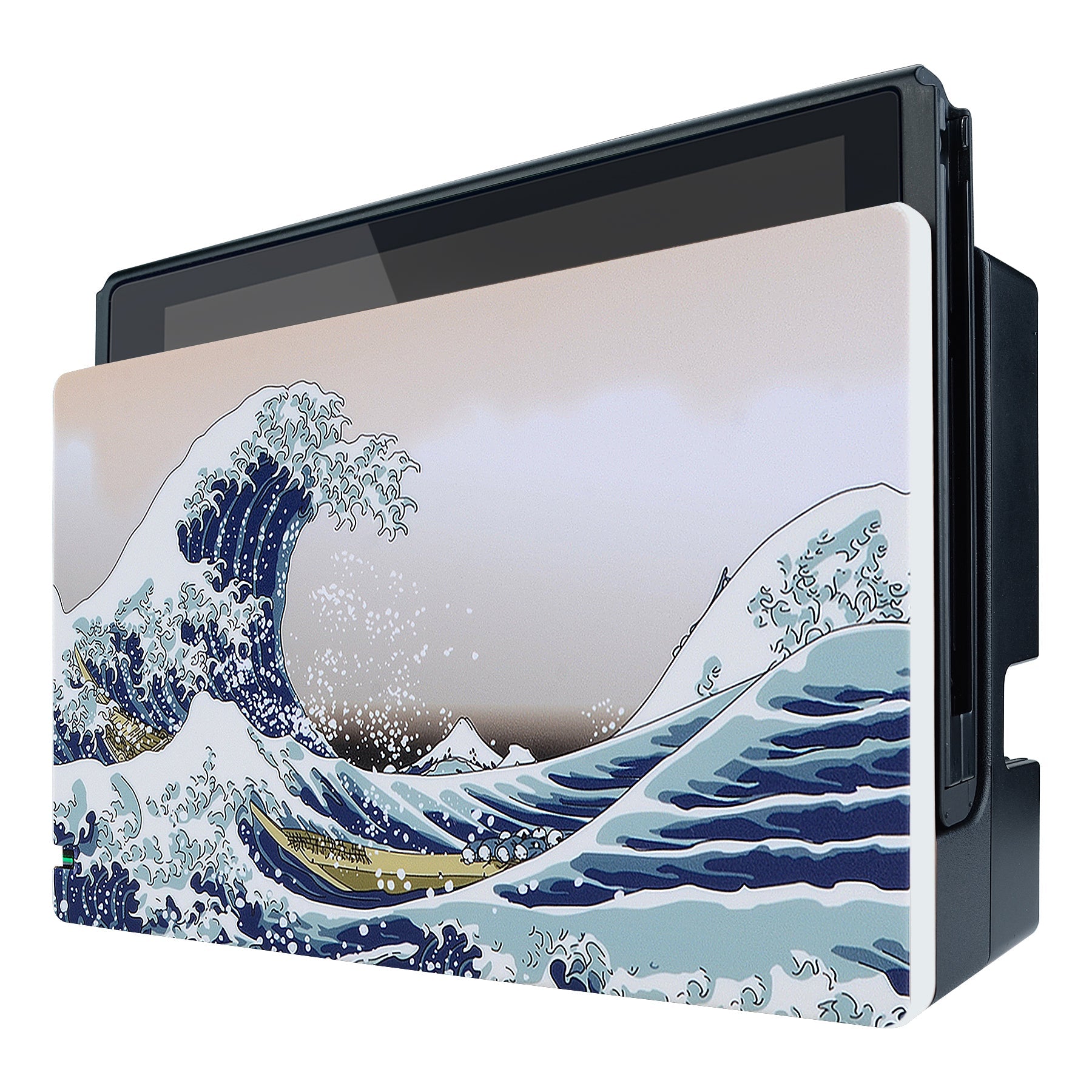 PlayVital The Great Wave Patterned Custom Protective Case for NS Switch Charging Dock, Dust Anti Scratch Dust Hard Cover for NS Switch Dock - Dock NOT Included - NTG7001 PlayVital