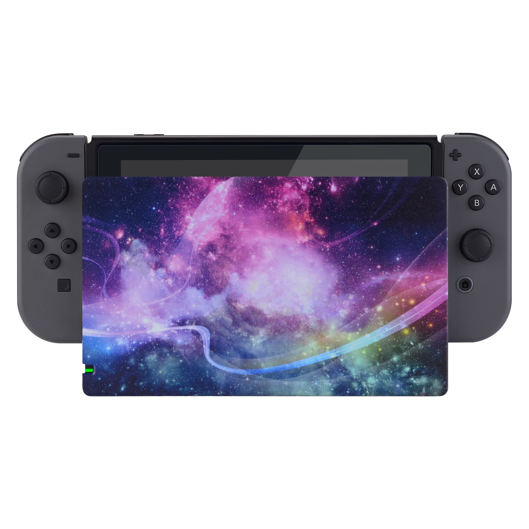 PlayVital Purple Galaxy Patterned Custom Protective Case for NS Switch Charging Dock, Dust Anti Scratch Dust Hard Cover for NS Switch Dock - Dock NOT Included - NTG7005 PlayVital